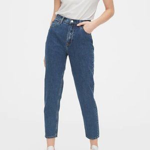 Sky High Rise Mom Jeans with Washwell Dark Indigo 24P